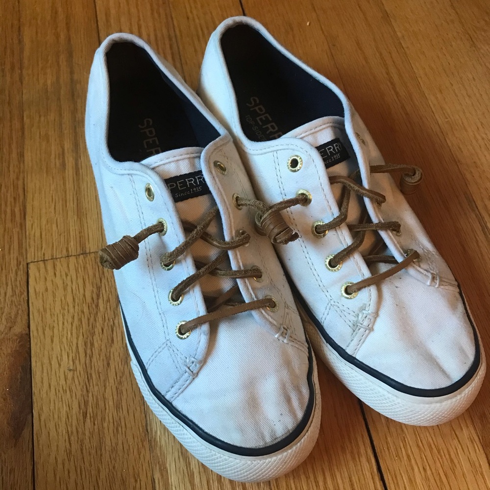 Sperry Leather Laced Boat Shoes Slip On Sneakers
